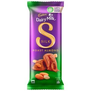 Cadbury Dairy Milk Silk Roast & Almond 143gm Cadbury Dairy Milk Silk Roast Almond Chocolate Bar 134gm