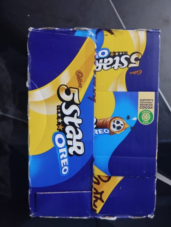 WhatsApp Image 2026-06-07 at 11.20.01 PM Cadbury Five Star Oreo Chocolate 22 gm 24 Pieces Box