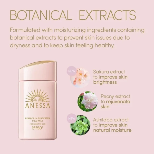 ANESSA Perfect UV Sunscreen Mild Milk NA (60ml) | SPF50+ PA++++