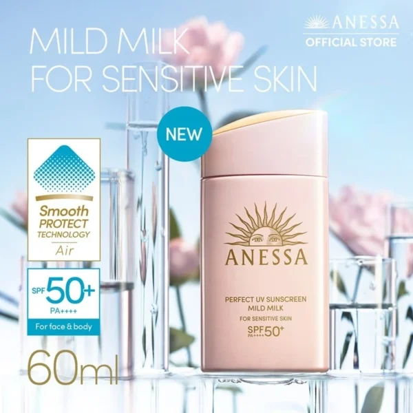 ANESSA Perfect UV Sunscreen Mild Milk NA (60ml) | SPF50+ PA++++