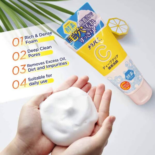 WTCVN-214725-extra1-zoom Rohto Melano CC Deep Clear Enzyme Face Wash 130g
