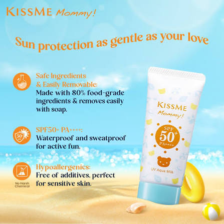 KISS ME Mommy UV Aqua Milk SPF50+ PA++++ 50 gm